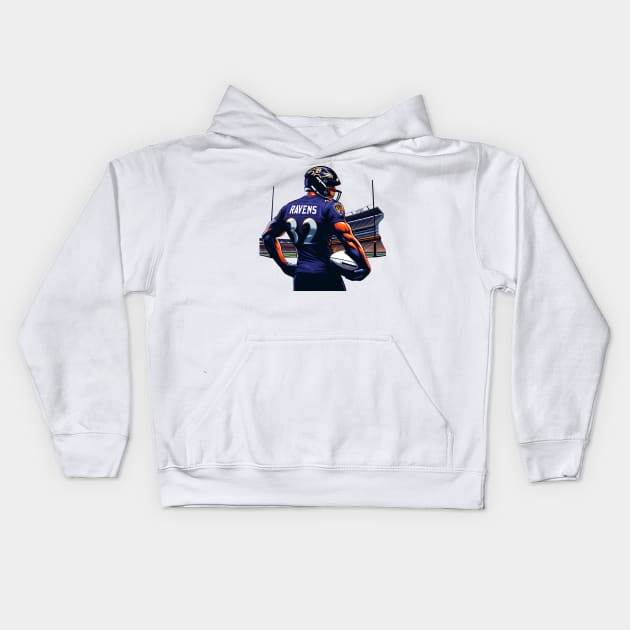 Baltimore Ravens 003 Kids Hoodie by romancenemy